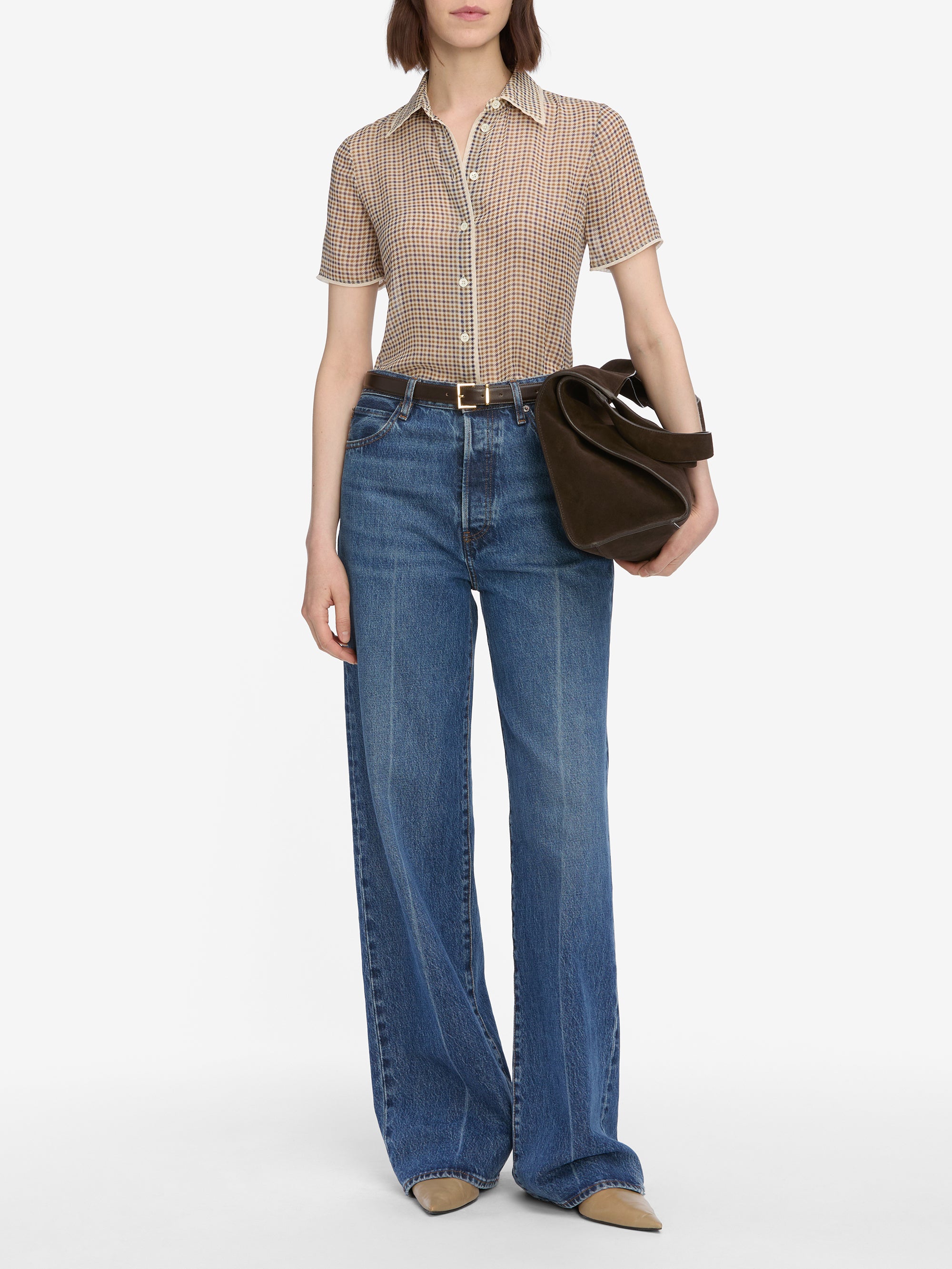 Athletic Box Top Houndstooth