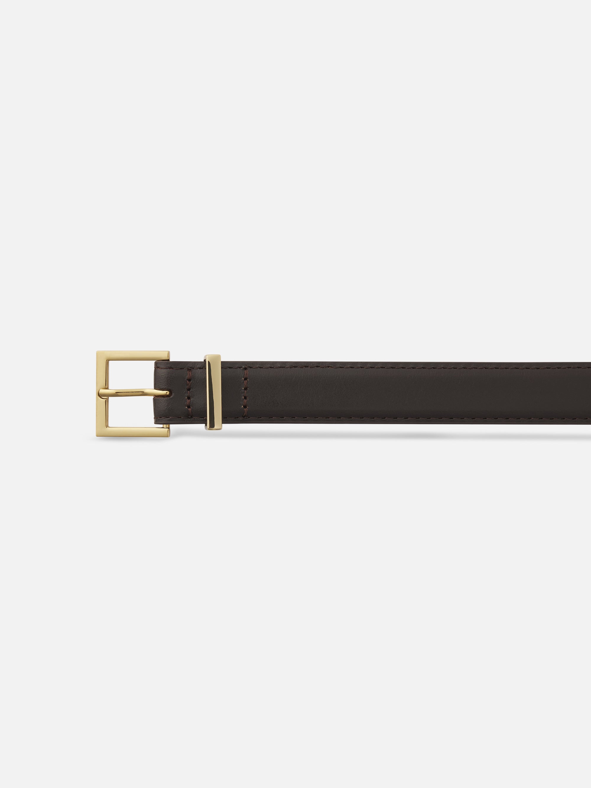 The Square Buckle Belt -- Dark Brown