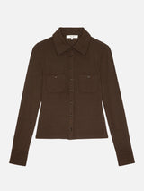 The Rib Pocket Polo -- Chestnut