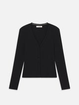 The Rib Trim Cardi -- Black