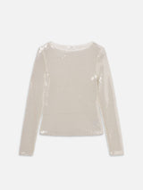 The Sequin Top -- Cream