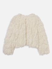 The Fringe Sweater Jacket -- Ecru