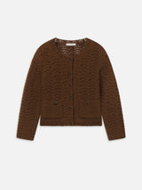 The Chevron Knit Cardi -- Moss