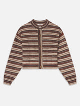 The Femme Cardi -- Sky Blue Multi Stripe