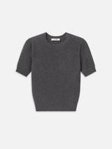 The Gathered Honeycomb Sweater -- Heather Grey