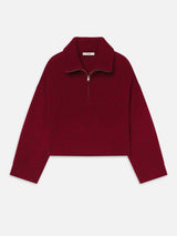 The Half Zip Marled Sweater -- Paprika
