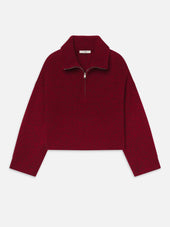 The Half Zip Marled Sweater -- Paprika