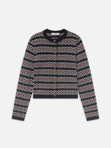 The Cashmere Cardi -- Navy Fairisle