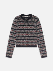 The Cashmere Cardi -- Navy Fairisle