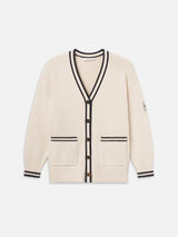 The Tennis Oversized Cardigan -- Cream Multi