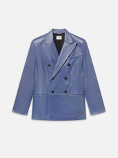 The Leather Boulevard Blazer -- Periwinkle