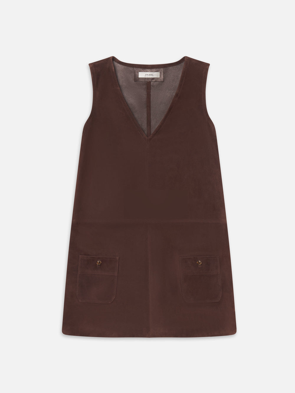 The Suede Safari Tent Dress -- Dark Brown