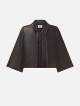 The Paper Leather Swing Jacket -- Chestnut
