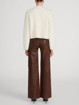 THE LEATHER SLIM PALAZZO CEDAR