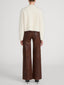 THE LEATHER SLIM PALAZZO CEDAR