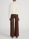 THE LEATHER SLIM PALAZZO CEDAR