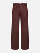 Le Slim Palazzo Leather -- Currant