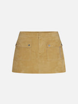 The Suede Safari Skirt -- Fawn