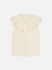 The Lace Decor Soirée Top -- Cream