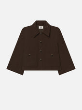 The Wool Mini Swing Jacket -- Chestnut