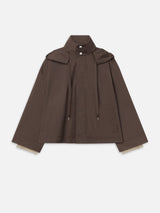 The Cropped Canopy Jacket -- Ash Brown