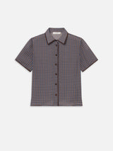 The Essential Top -- Chestnut Multi Plaid