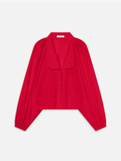 The Silk Gala Shirt -- Lipstick