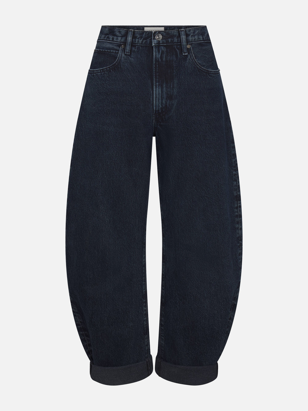 jeans front cuffed hem detail image