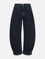 jeans front cuffed hem detail image