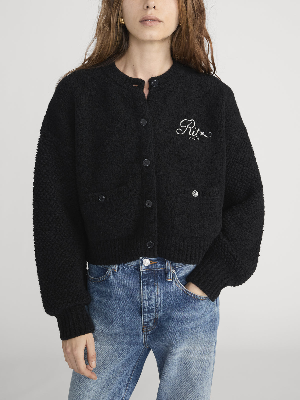 Ritz Cardigan Front On Model 