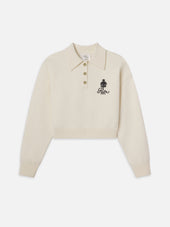 Ritz Women's Crest Cashmere Sweater -- Cream