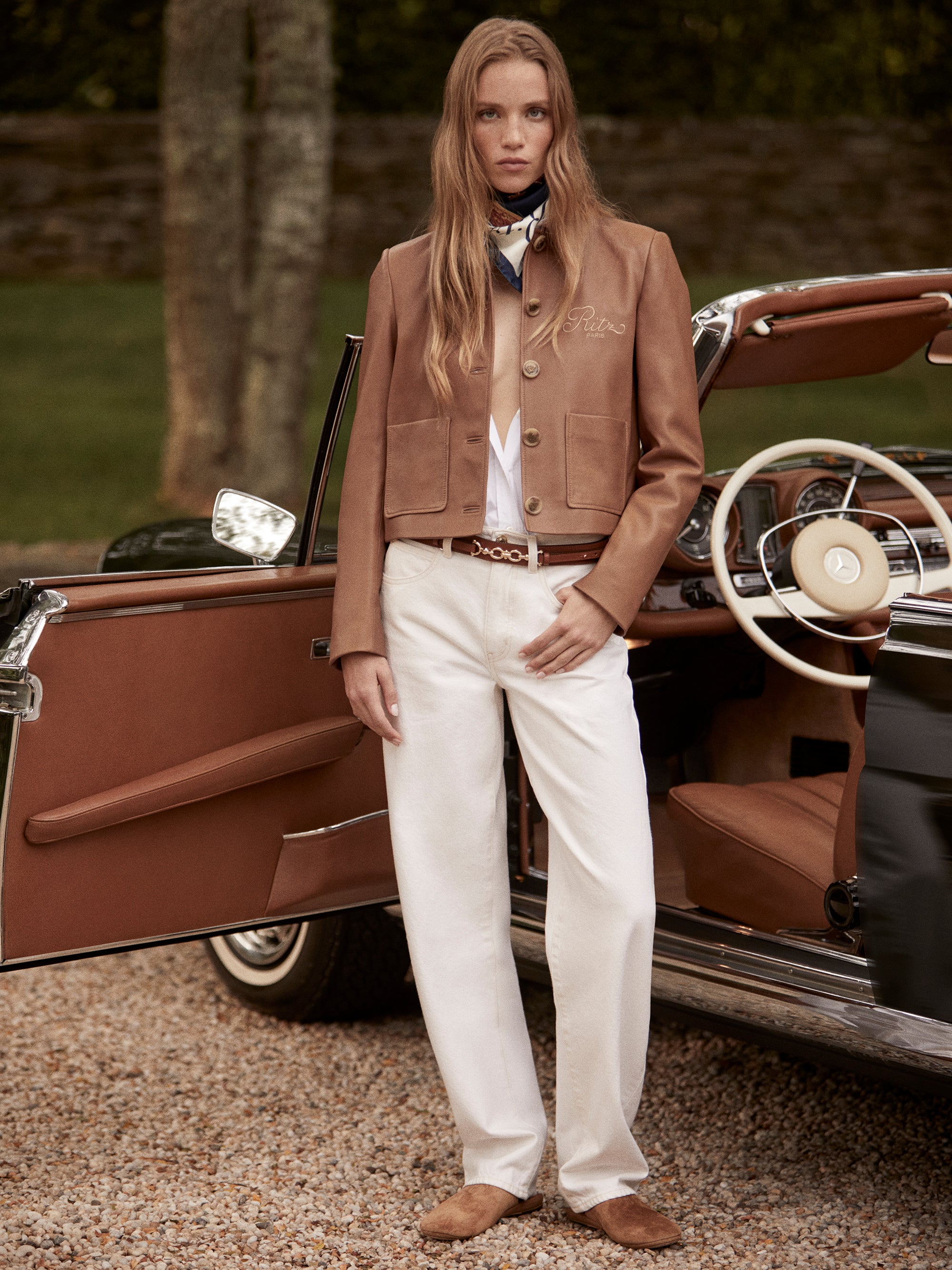 RITZ FEMME LEATHER JACKET CAMEL
