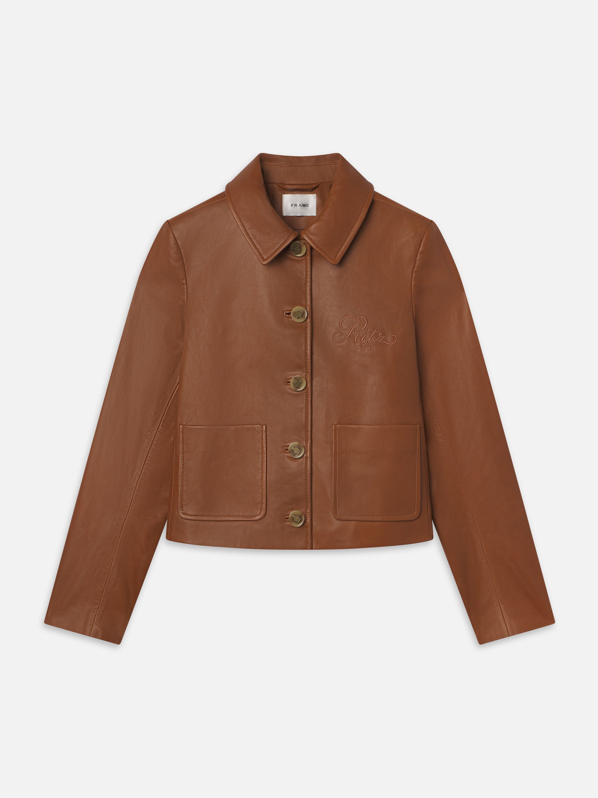 70’s Hartt Camel leather short wing tip RITZ FEMME LEATHER JACKET CAMEL