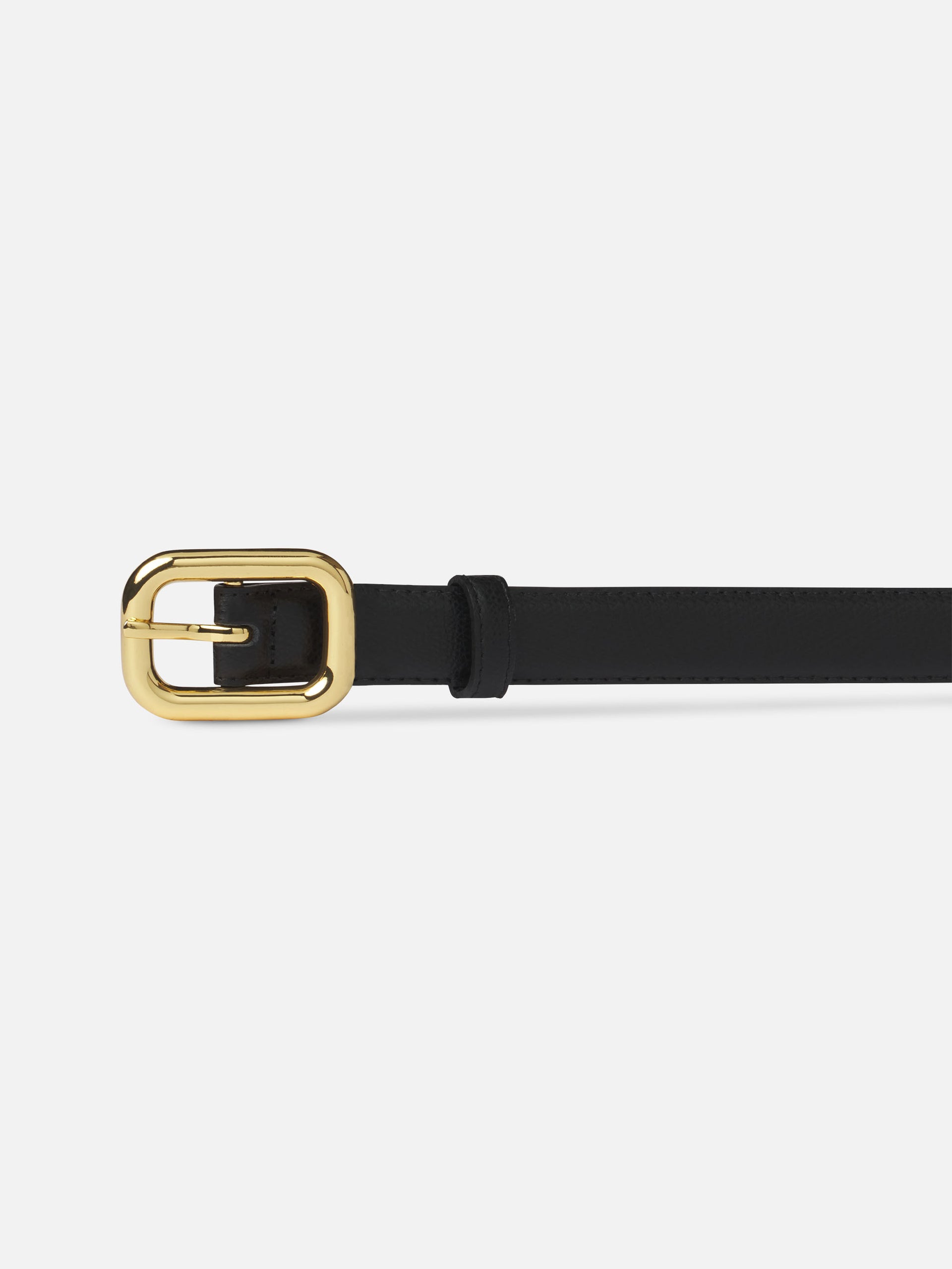 The Rounded Buckle Belt -- Black
