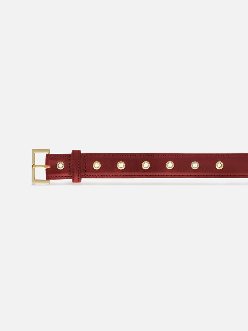 The Eyelet Belt -- Cabernet