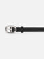 The Suede Rounded Buckle Belt -- Black