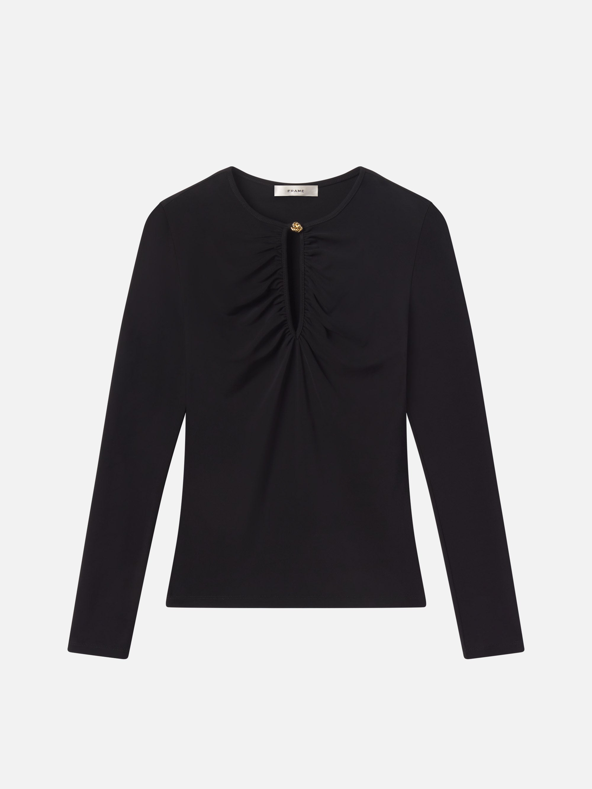 THE KEYHOLE TOP BLACK