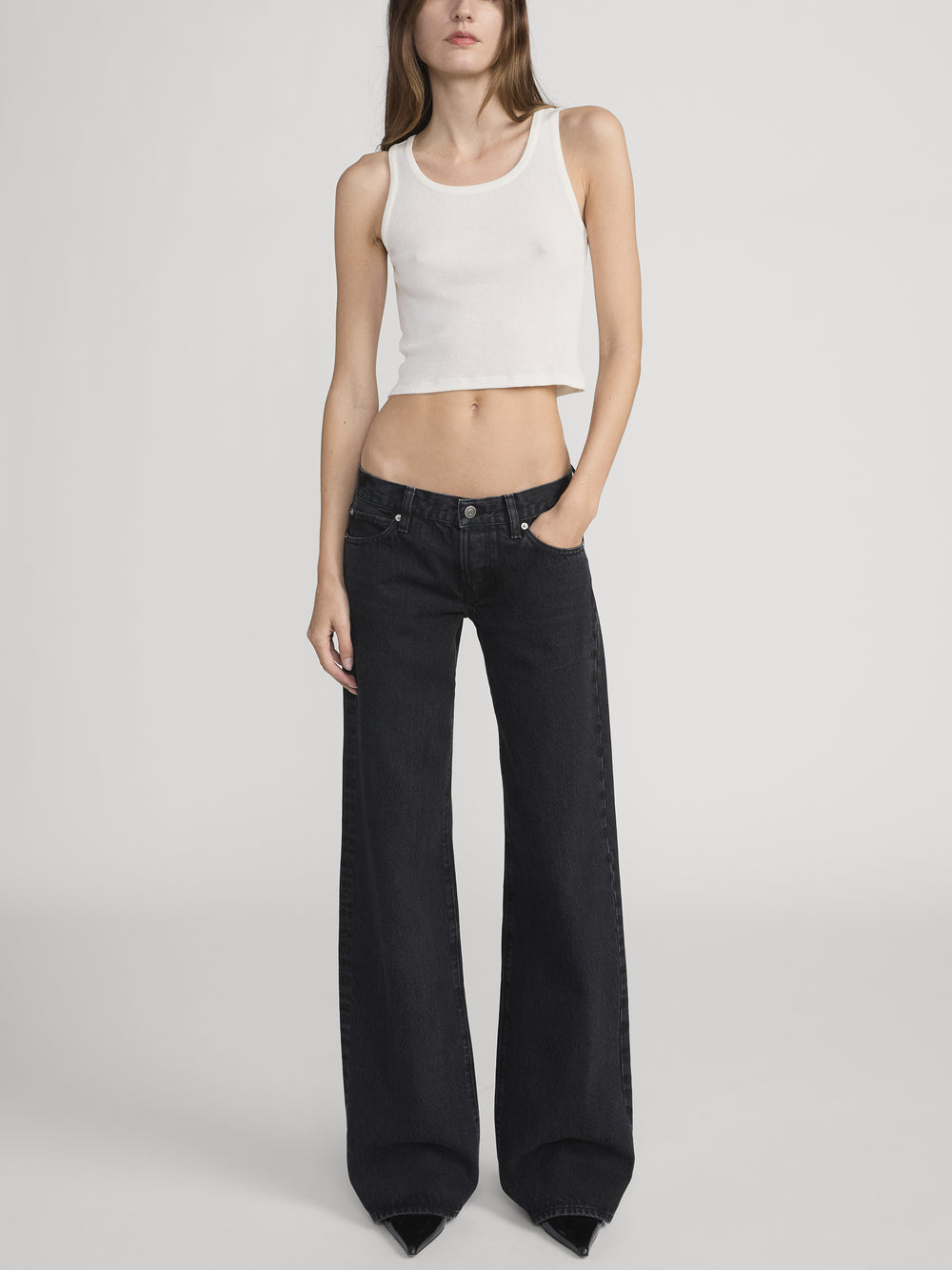 jeans full front view