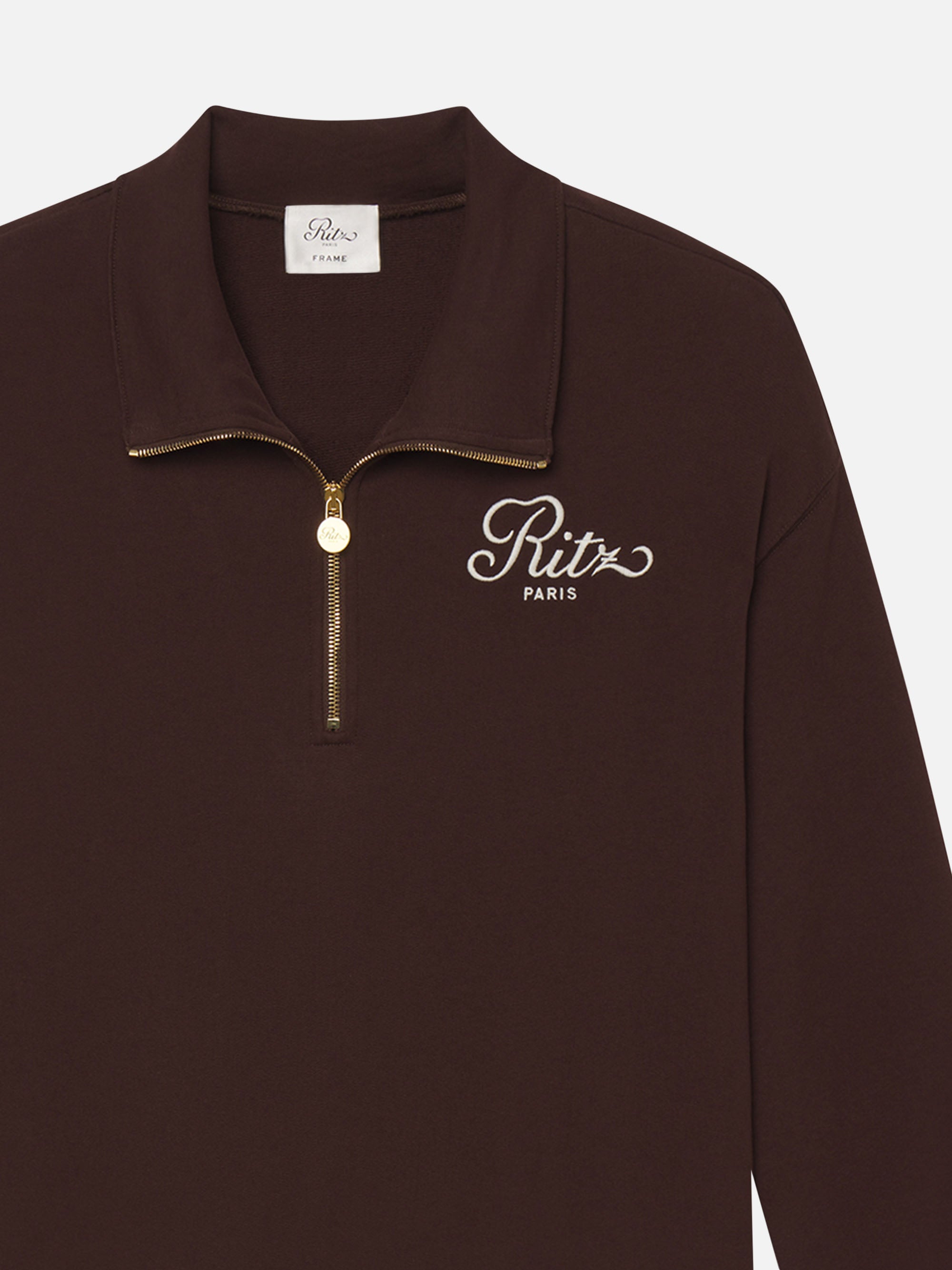 RITZ HALF ZIP POLO CHOCOLATE BROWN
