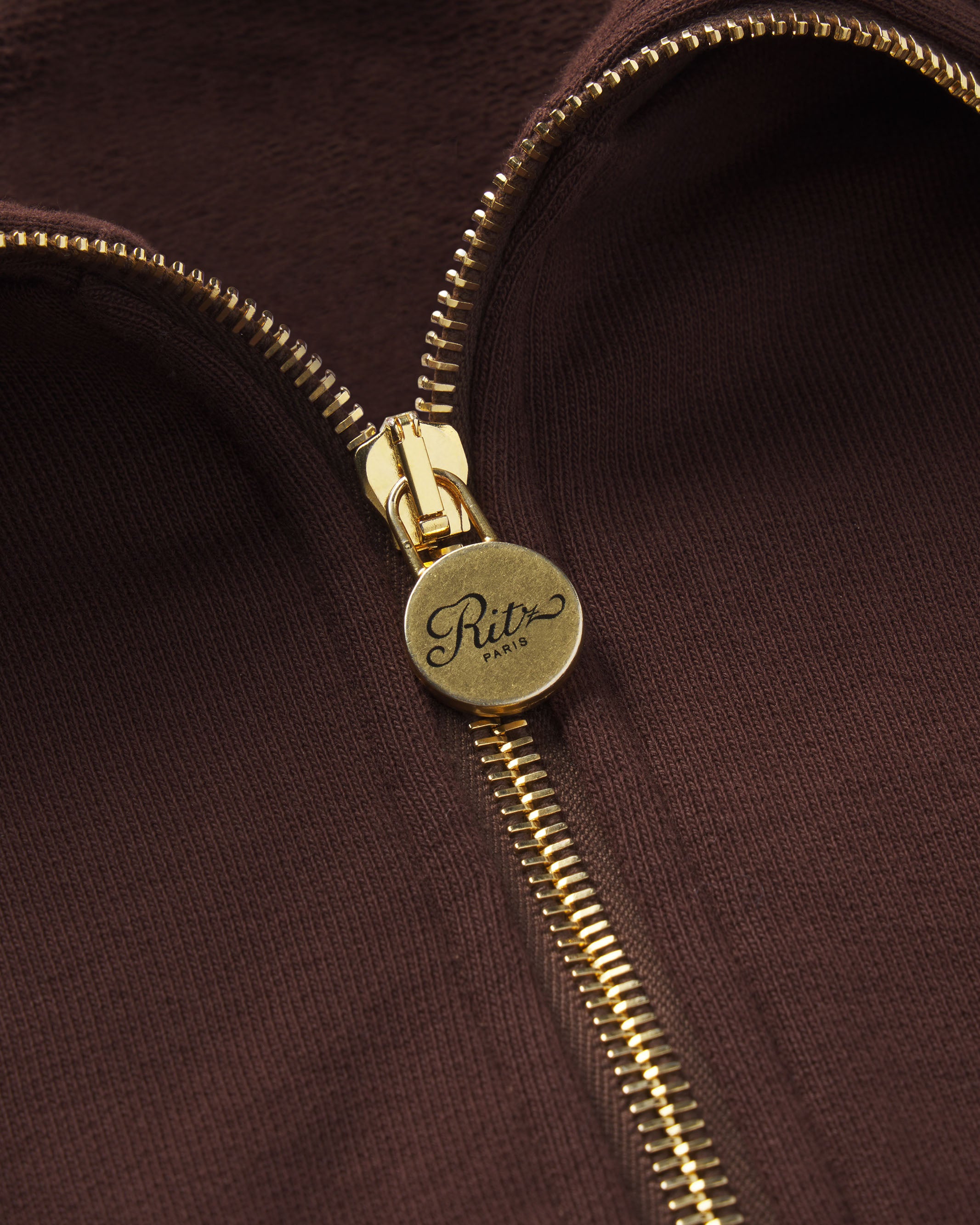 Ritz Half Zip Sweater Polo -- Chocolate Brown