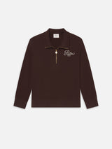 Ritz Half Zip Polo -- Chocolate Brown