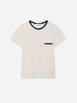 The Pique Baby Tee -- Cream Multi