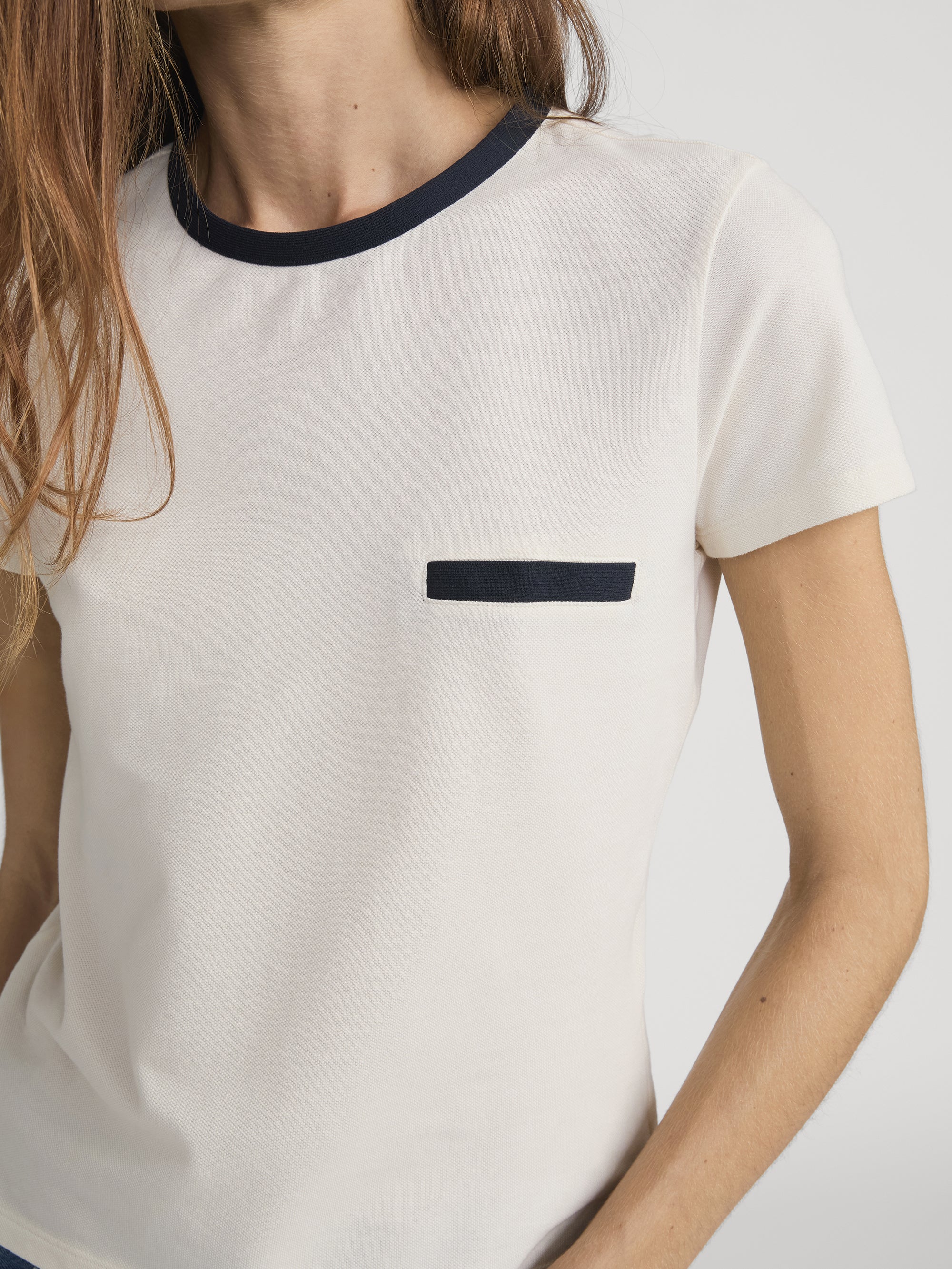 THE PIQUE BABY TEE CREAM MULTI