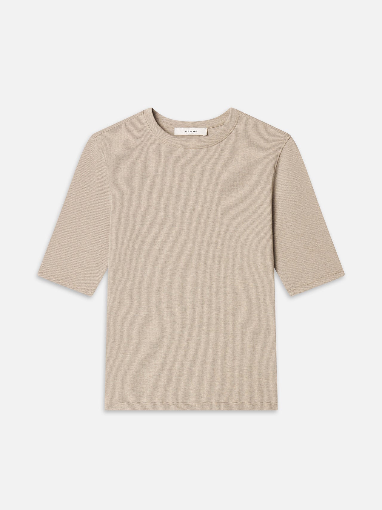 The Heather Rib Crew Tee -- Tabby Heather