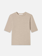 The Heather Rib Crew Tee -- Tabby Heather