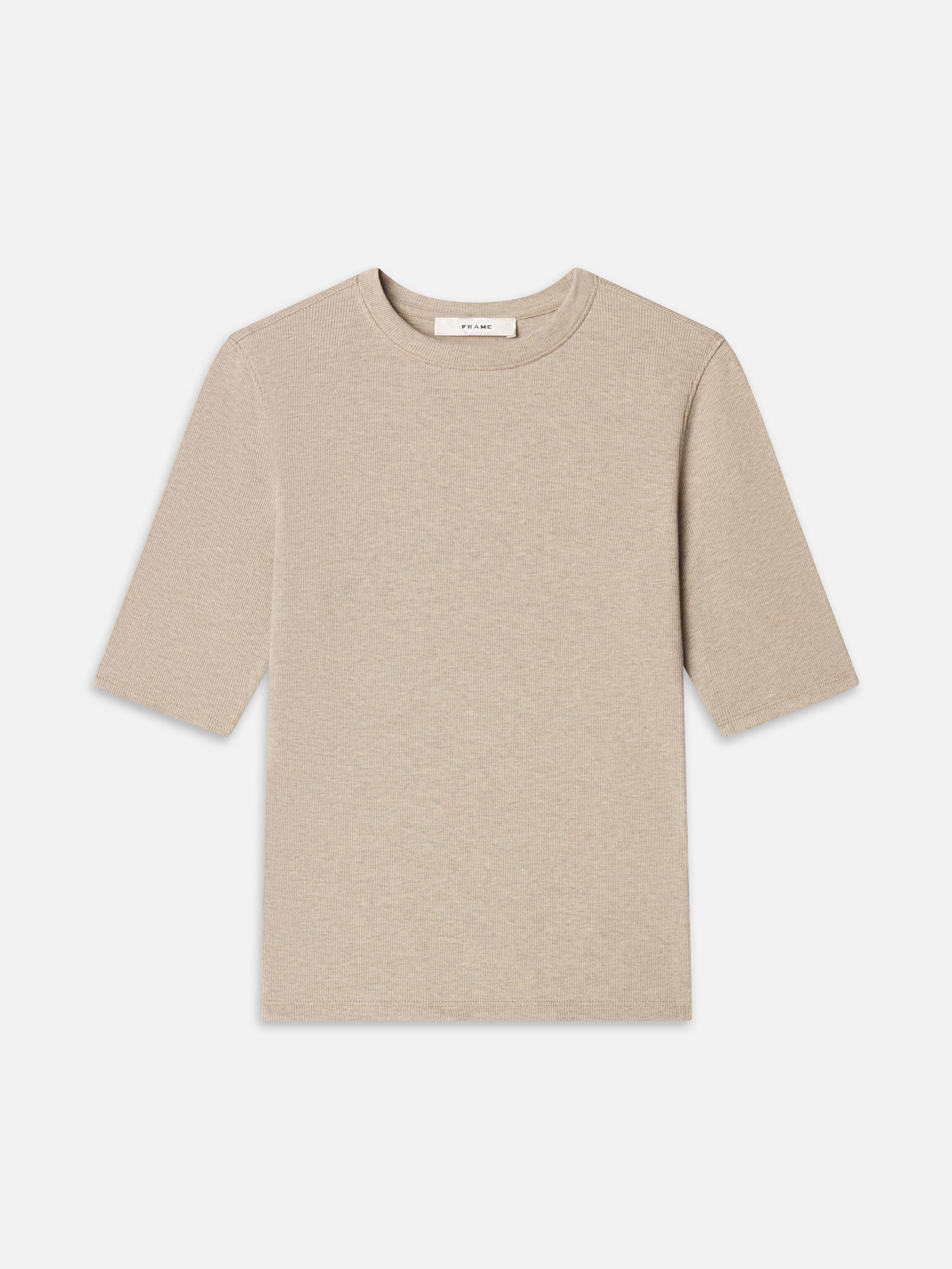 The Heather Rib Crew Tee -- Tabby Heather