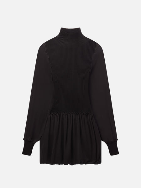 THE SHEER SLEEVE DRESS BLACK THE SHEER SLEEVE DRESS BLACK