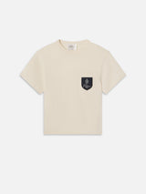 Ritz Crest Cashmere Tee -- Cream