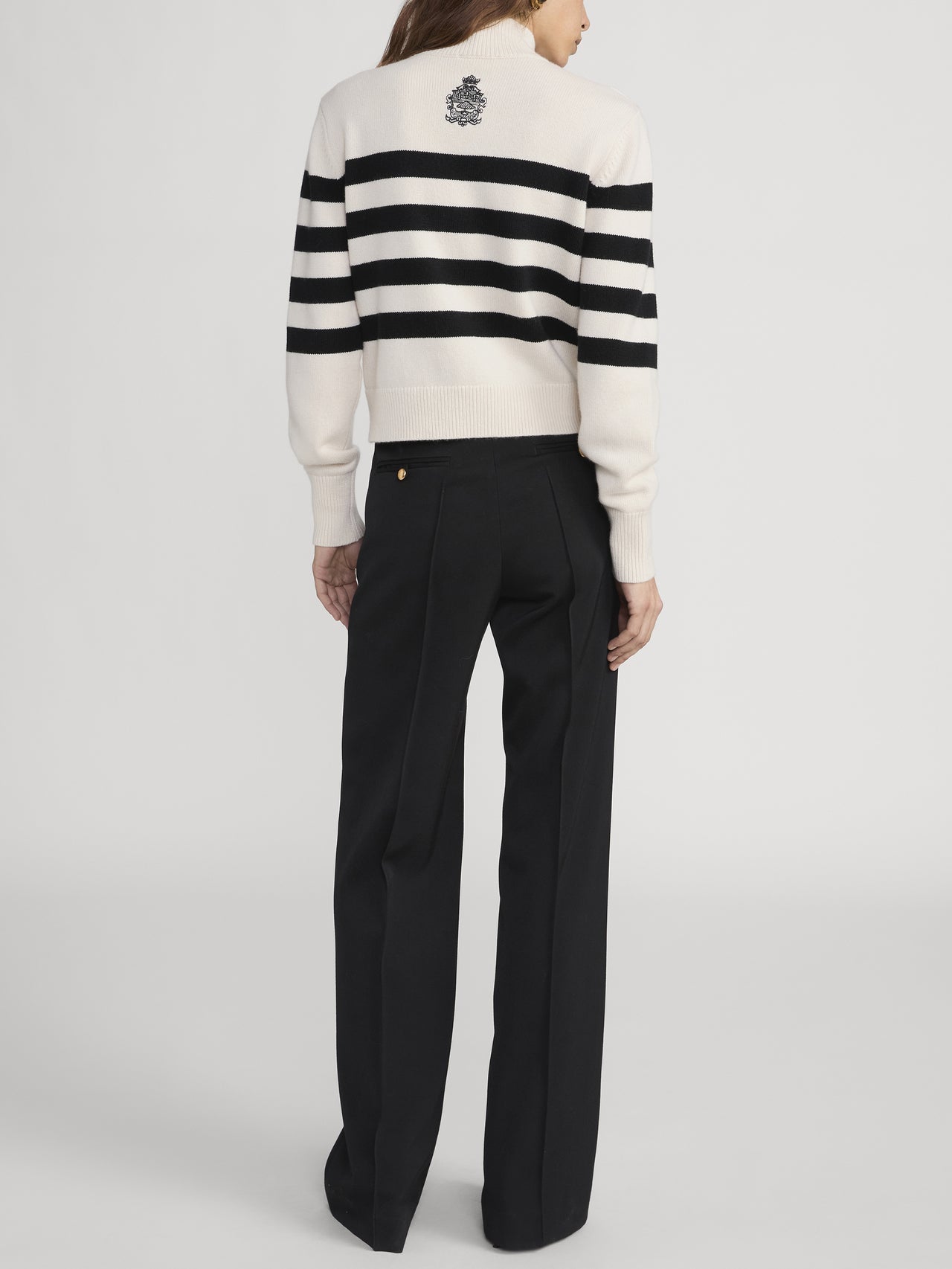 Ritz Sweater Full Back On Model 