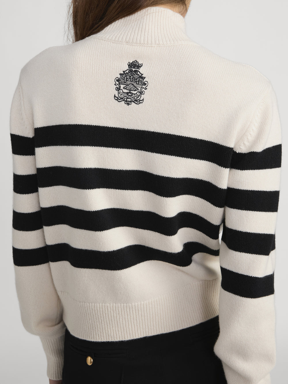 Ritz Sweater Back Detail On Model 